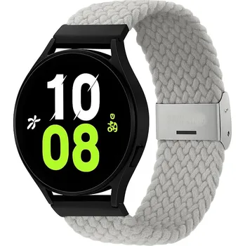 Příslušenství k chytrým hodinkám eses Pletený nylonový řemínek s přezkou 22 mm - Světle šedý