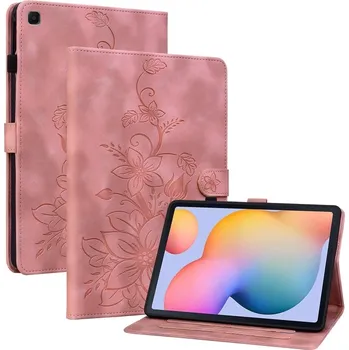 Pouzdro na tablet VSECHNONAMOBIL 123404 ART LILY Zaklápěcí pouzdro pro Samsung Galaxy Tab S6 Lite 2024 / S6 Lite 2022 / S6 Lite růžové