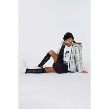 Chlapecká bunda Dětská bunda Karl Lagerfeld Z30233.156.162 stříbrná SLV, vel. 162