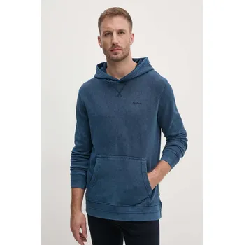 Pánská mikina Bavlněná mikina Pepe Jeans SILVERTON HOODIE PM582713 námořnická modř 59X, vel. XL