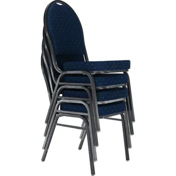 Jednací židle Max-i Konferenční - jednací židle stohovatelná AUREL III modrá / šedá