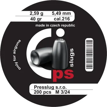 Vzduchovka Presslug PS Slugs 5,49mm/.216, 2,59g/40gr 200ks