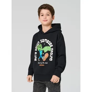 Chlapecká mikina Sinsay - Mikina s kapucí Minecraft - černá - 028GA-99X - 028GA-99X-170