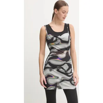 Dámské šaty Šaty adidas Originals šedá barva, mini, IZ4890 90X, vel. XS