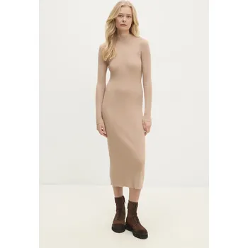 Dámské šaty Šaty Answear.LAB hnědá barva, midi C6108.hms 82X, vel. M/L