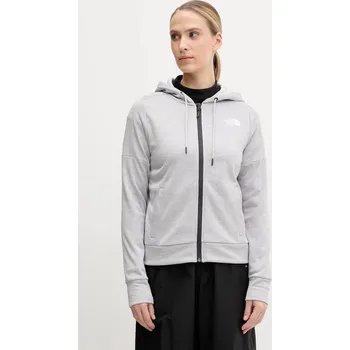 Pánská mikina Sportovní mikina The North Face Reaxion šedá barva, s kapucí, NF0A8CNRDYX1 09X, vel. S