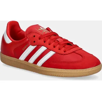 Dámské tenisky Kožené tenisky adidas Originals Samba OG W červená barva, IE6524 33X, EUR 46