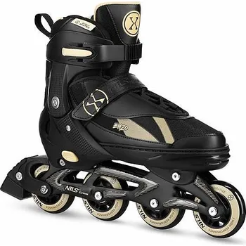Kolečkové brusle Celoroční brusle NILS Extreme NH382 Enzo 2v1 béžové XS(28-31)