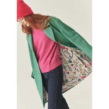 Dámský kabát Tatuum VLNĚNÝ KABÁT SE VZOREM RYBÍ KOSTI – SEWRO