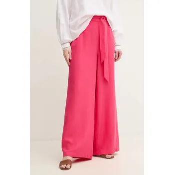 Dámské kalhoty Kalhoty Gaudi dámské, růžová barva, široké, high waist, 511BD25011 30X, vel. 38