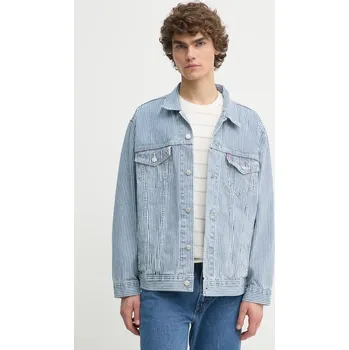 Pánská casual bunda Džínová bunda Levi's pánská, modrá barva, přechodná, oversize, A5782 55X, vel. L
