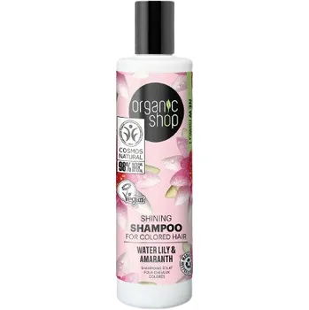 Šampon ORGANIC SHOP Rozjasňující šampon pro barvené vlasy Leknín a amarant 280 ml
