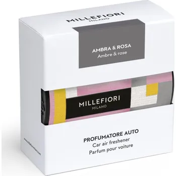 Svíčka Millefiori Milano Vůně do auta Icon Textile – Ambra and Rosa