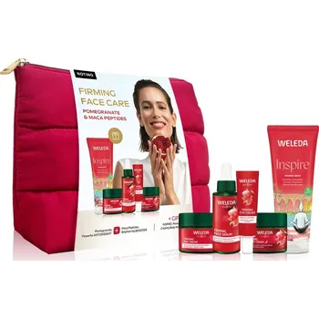 Pleťová kosmetika Weleda Firming Face Care Weleda Granátové jablko zpevňující denní krém proti vráskám s maca-peptidy 40 ml + Weleda Granátové jablko zpevňující noční krém s maca-peptidy 40 ml + Weleda Granátové jablko zpevňující sérum s maca-peptidy 30 ml + Weleda Granáto