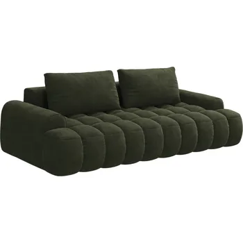 Pohovka Cosmopolitan Design Zelená sametová rozkládací pohovka Linz 250 cm