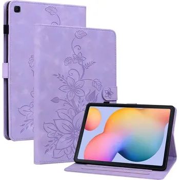 Pouzdro na tablet VSECHNONAMOBIL 123402 ART LILY Zaklápěcí pouzdro pro Samsung Galaxy Tab S6 Lite 2024 / S6 Lite 2022 / S6 Lite fialové