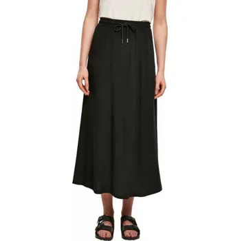 Dámská sukně Lehounká letní midi sukně Urban Classics z viskózy Barva: Černá, Velikost: M