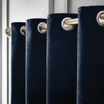 Tmavě modré termo závěsy v sadě 2 ks z žinylky 229x229 cm Selene Luxury Chenille – Hyperion ID_1804423