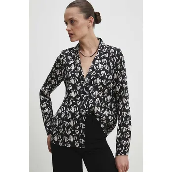 Košile Answear.LAB dámská, černá barva, regular, s klasickým límcem mj28461.fh 99X, vel. S