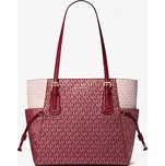 MICHAEL KORS metalická dámská velká kabelka Voyager červená