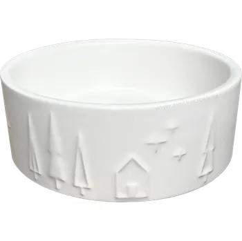 Miska pro psa TRIXIE Keramická miska se zimním motivem bílá 12 cm, 0,3 l