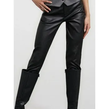 Dámské kalhoty Sinsay - Voskované kalhoty skinny - černá - 734FJ-99X - 734FJ-99X-XS