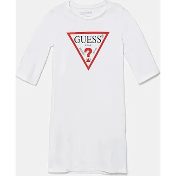 Dámské šaty Dětské bavlněné šaty Guess J93K51.KAUD0 bílá 00X, vel. 147-157