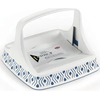 Střecha karosérie STEFANPLAST Plochý stojánek na ubrousky Tosca bílý/modrý STEFANPLAST