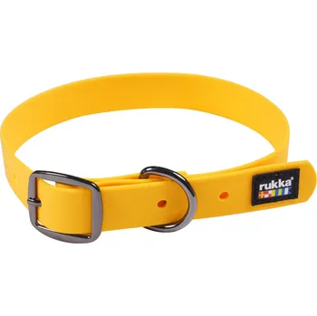 Obojek pro psa Rukka Biodipro obojek, žlutý - velikost: L 45 - 55 cm obvod krku, šířka 30 mm
