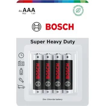 Článková baterie BOSCH Super Heavy Duty R03SHD4B-00 Baterie AAA, 4 ks BOSCH