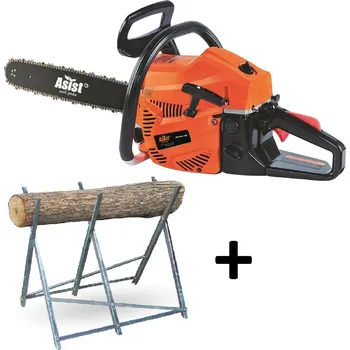 Motorová pila ASIST smart garden SADA Benzínová řetězová pila ASIST + Koza na řezání ASIST smart garden