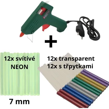 Střecha karosérie Sada tavná lepící pistole 7mm, ASIST AE6L15DN-1 + 36 tavných patron