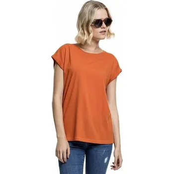 Dámské tričko Dámské volné tričko Urban Classics s ohrnutými rukávky 100% bavlna Barva: Oranžová, Velikost: L