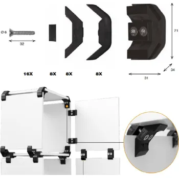 Dílenský regál ARTPLAST Nábytková spojka 90 - sada 8ks ARTPLAST