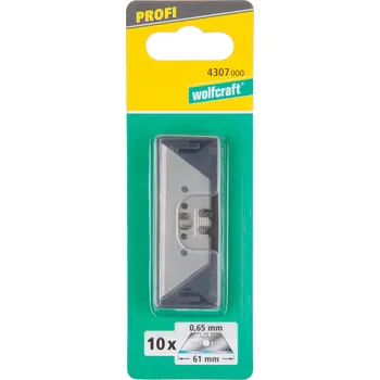 Pracovní nůž Wolfcraft 10 x profesionální trapézové čepele 4307000