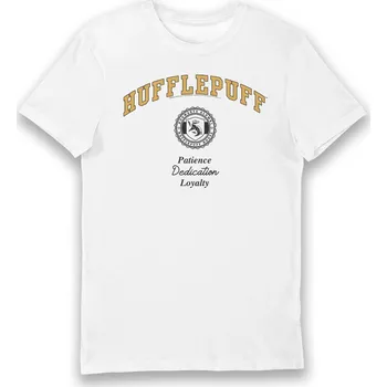 Pánské tričko Bioworld Tričko bíle Hufflepuff, Harry Potter Velikost: L