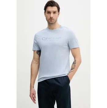 Pánská móda Bavlněné tričko Calvin Klein K10K114162 modrá 05X, vel. M