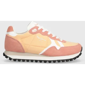 Dámské tenisky Sneakers boty Pepe Jeans PLS40013 oranžová barva, BRIT-ON PRINT W 24X, EUR 36