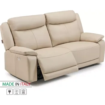 Pohovka Kožená pohovka CONTINENTAL s elektrickou funkcí relax 2P, elektrické, cappuccino (cappuccino 313)