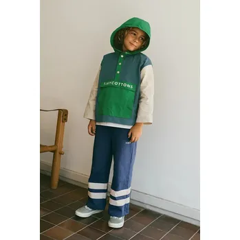 Chlapecká bunda Dětská bunda Tinycottons COLOR BLOCK JACKET SS25.250 modrá 57X, vel. 104