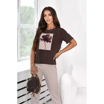 Dámská halenka OFF PINK halenka Diora - burgundská, S (Dámské bavlněné tričko)