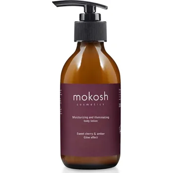 Tělové mléko Hydratační a rozjasňující tělové mléko Mokosh Třešeň & Jantar 200 ml 5902729036078 fialová 49X