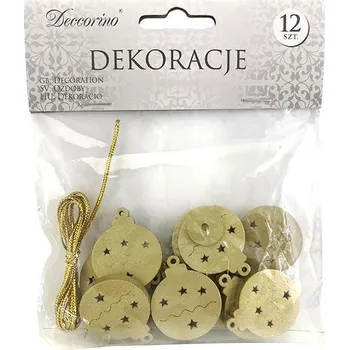 Vánoční dekorace Vánoční dekorativní zlaté ozdoby Vánoční koule 12ks