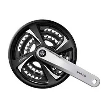 Klika na kolo Shimano kliky TOURNEY FC-TX801 4hran 3x7/8 175 mm 42x32x22z s krytem stříbrné (Shimano kliky TOURNEY FC-TX801 4hran 3x7/8 175 mm 42x32x22z s krytem stříbrné)