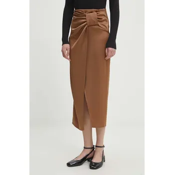 Dámská sukně Sukně Answear.LAB béžová barva, maxi, pouzdrová 2985.TKK 80X, vel. L