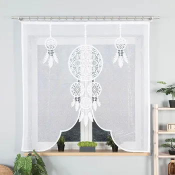 Záclona Bílá žakárová záclona LEA 160x160 cm