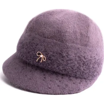 Kšiltovka Slušivý baret - levandulový