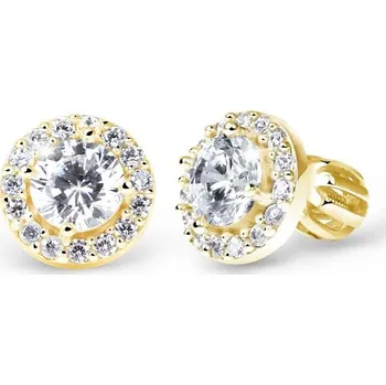 Náušnice Cutie Jewellery Zlaté náušnice se zirkony Z60168Z Barva: Bílá