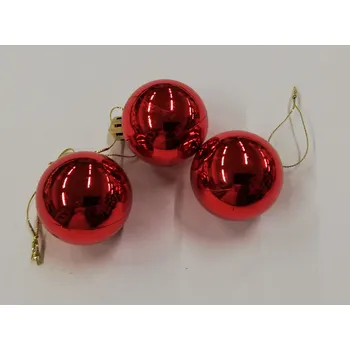 Vánoce Vánoční koule lesklá 5cm - červená
