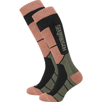 Pánské termo ponožky Horsefeathers Totia Thermolite Snow Socks 8-10 oranžová/tmavě zelená - 10 % pro přihlášené BFEXTRA10